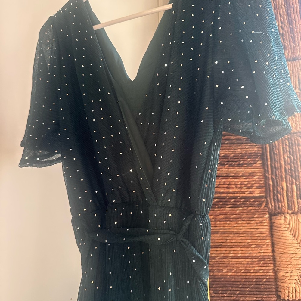 Baltic Born Black Maxi Dress with White Dots - Picture 2 of 4